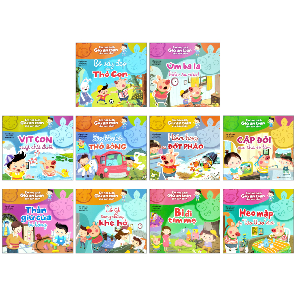 combo sách em học cách giữ an toàn cho bản thân (bộ 10 cuốn)