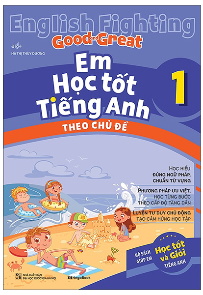 combo sách em học tốt tiếng anh + đề ôn tập từ vựng và cấu trúc tiếng anh lớp 1 (bộ 2 cuốn)