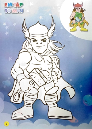 combo sách em tập tô màu - super hero siêu nhân (bộ 4 cuốn)