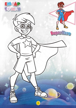 combo sách em tập tô màu - super hero siêu nhân (bộ 4 cuốn)