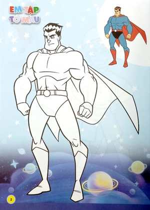 combo sách em tập tô màu - super hero siêu nhân (bộ 4 cuốn)