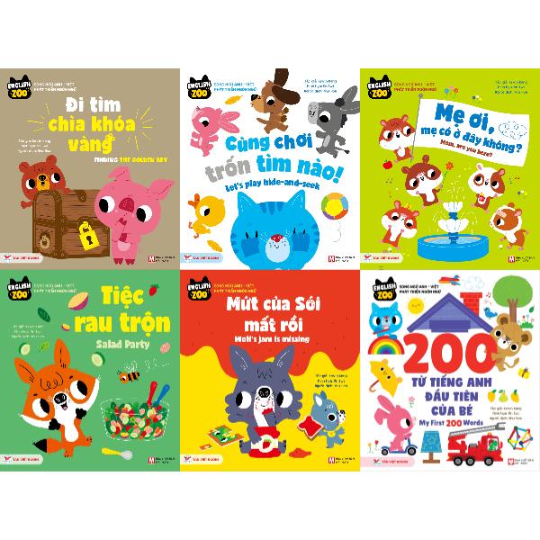 combo sách english zoo - song ngữ anh-việt - phát triển ngôn ngữ (bộ 6 cuốn)