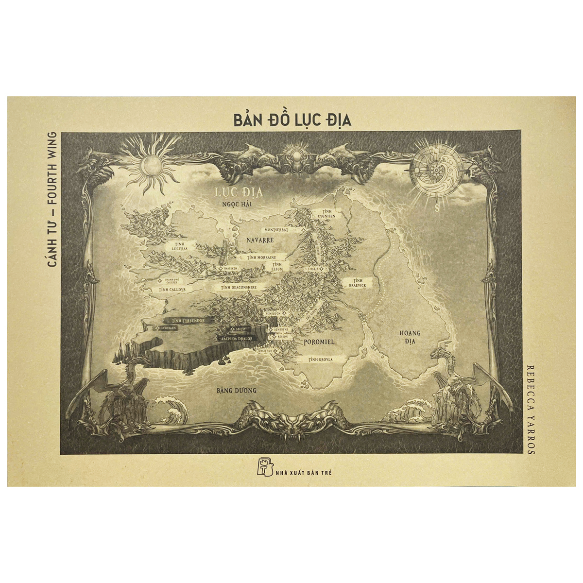 Combo Sach Fourth Wing - Canh Tu + Iron Flame - Lua Thep (Bo 2 Cuon) - Tang Kem Ban Do + So Tay