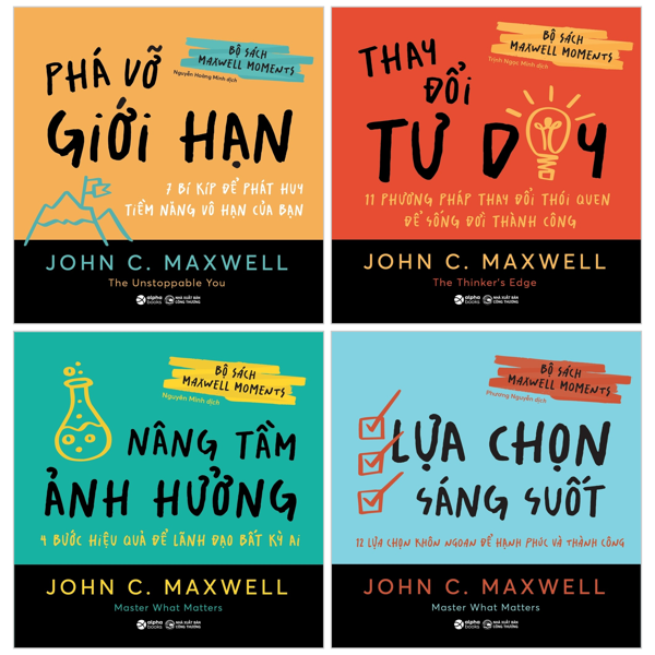 combo sách maxwell moments - khoảnh khắc thay đổi cuộc đời (bộ 4 cuốn)