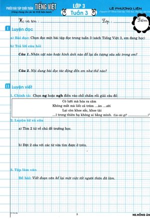 combo sách phiếu bài tập cuối tuần lớp 3 - tiếng anh + toán + tiếng việt (bộ 3 cuốn)