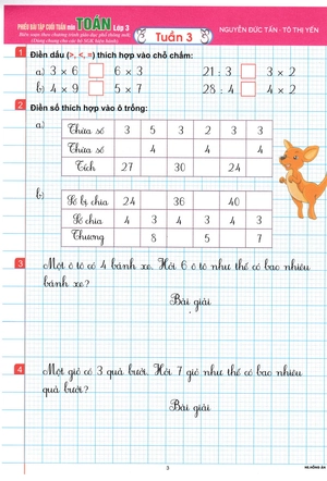 combo sách phiếu bài tập cuối tuần lớp 3 - tiếng anh + toán + tiếng việt (bộ 3 cuốn)