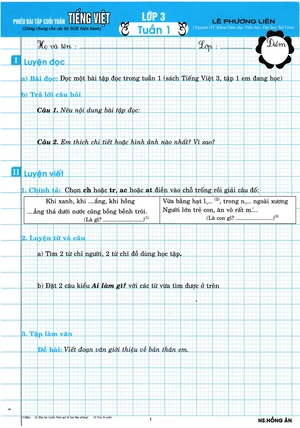 combo sách phiếu bài tập cuối tuần lớp 3 - tiếng anh + toán + tiếng việt (bộ 3 cuốn)