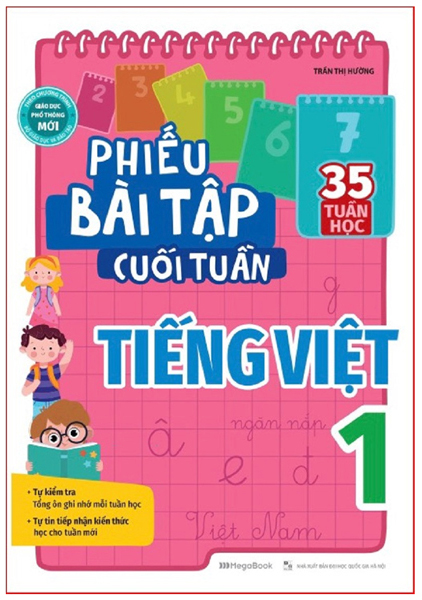 combo sách phiếu bài tập cuối tuần toán và tiếng việt lớp 1 (bộ 2 cuốn)