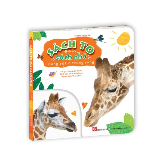 combo sách sách to ôm sách nhỏ - động vật ở nông trại + động vật ở trong rừng (dành cho trẻ từ 0-6 tuổi) (bộ 2 cuốn)