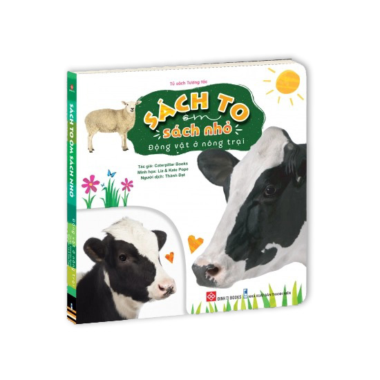 combo sách sách to ôm sách nhỏ - động vật ở nông trại + động vật ở trong rừng (dành cho trẻ từ 0-6 tuổi) (bộ 2 cuốn)