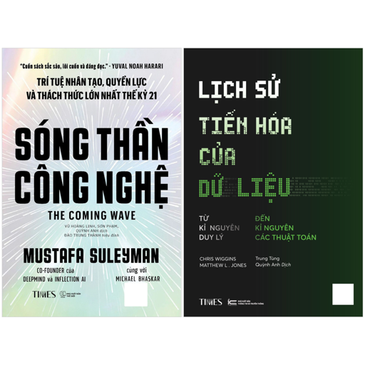 combo sách sóng thần công nghệ - the coming wave + lịch sử tiến hóa của dữ liệu (bộ 2 cuốn)