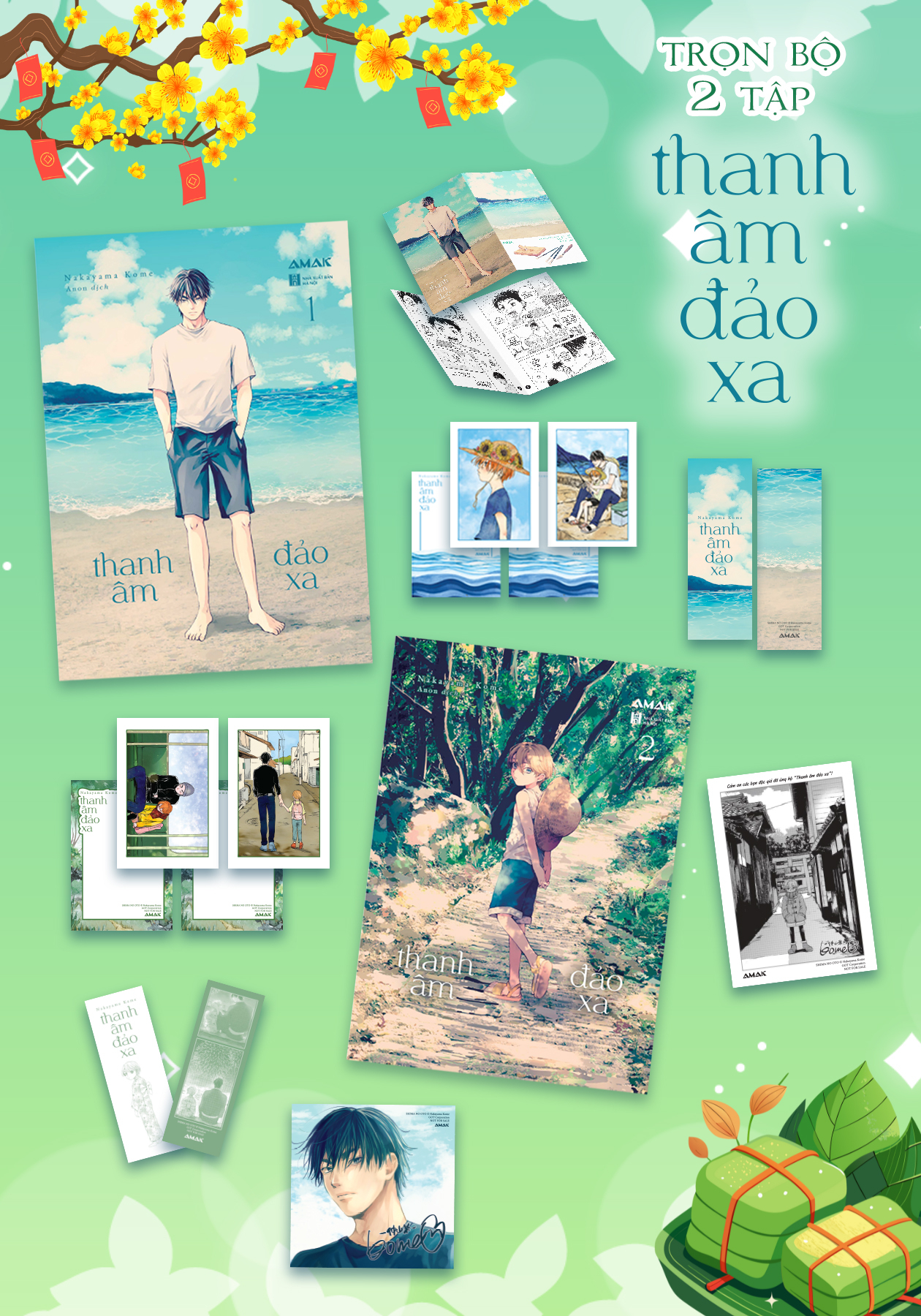 Combo Sách Thanh Âm Đảo Xa - Tập 1 + Tập 2 (Bộ 2 Tập) - Tặng Kèm 2 Bookmark Hai Mặt + 4 Postcard Hai Mặt + 1 Leaflet + 1 Bonus Page
