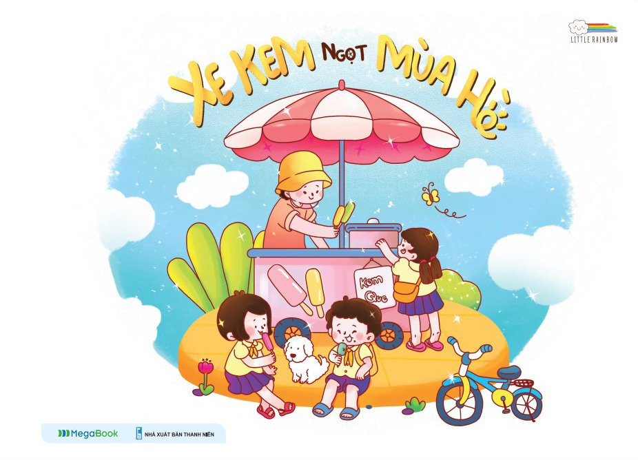 combo sách tô màu góc nhỏ có nắng + xe kem ngọt mùa hè + capy và những người bạn (bộ 3 cuốn)