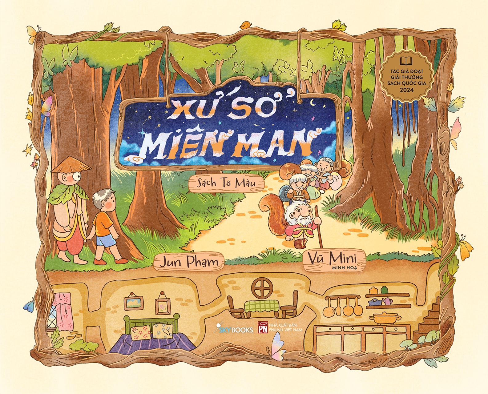 Combo Sach To Mau Xu So Mien Man + Hop 20 But Long Mau Pastel Rua Duoc Washable Fiber Pen