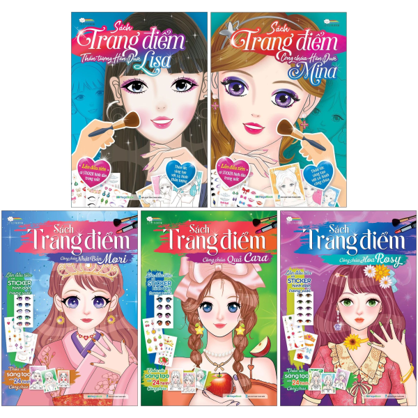 combo sách trang điểm công chúa và thần tượng (bộ 5 cuốn)
