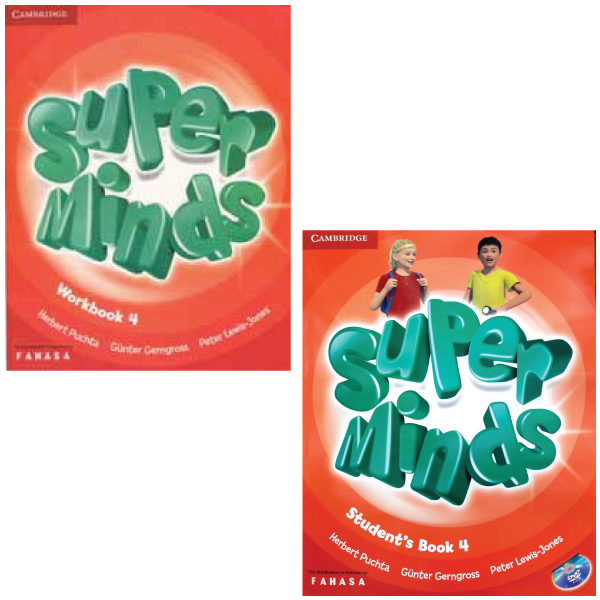 combo super minds 4: student's book + workbook