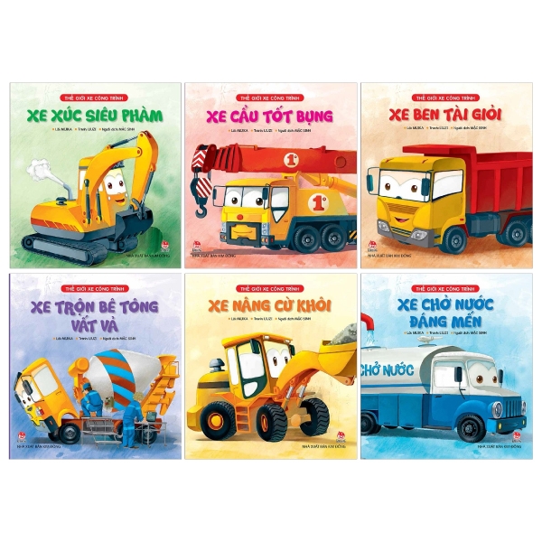 combo thế giới xe công trình (tái bản 2019) (bộ 6 cuốn)