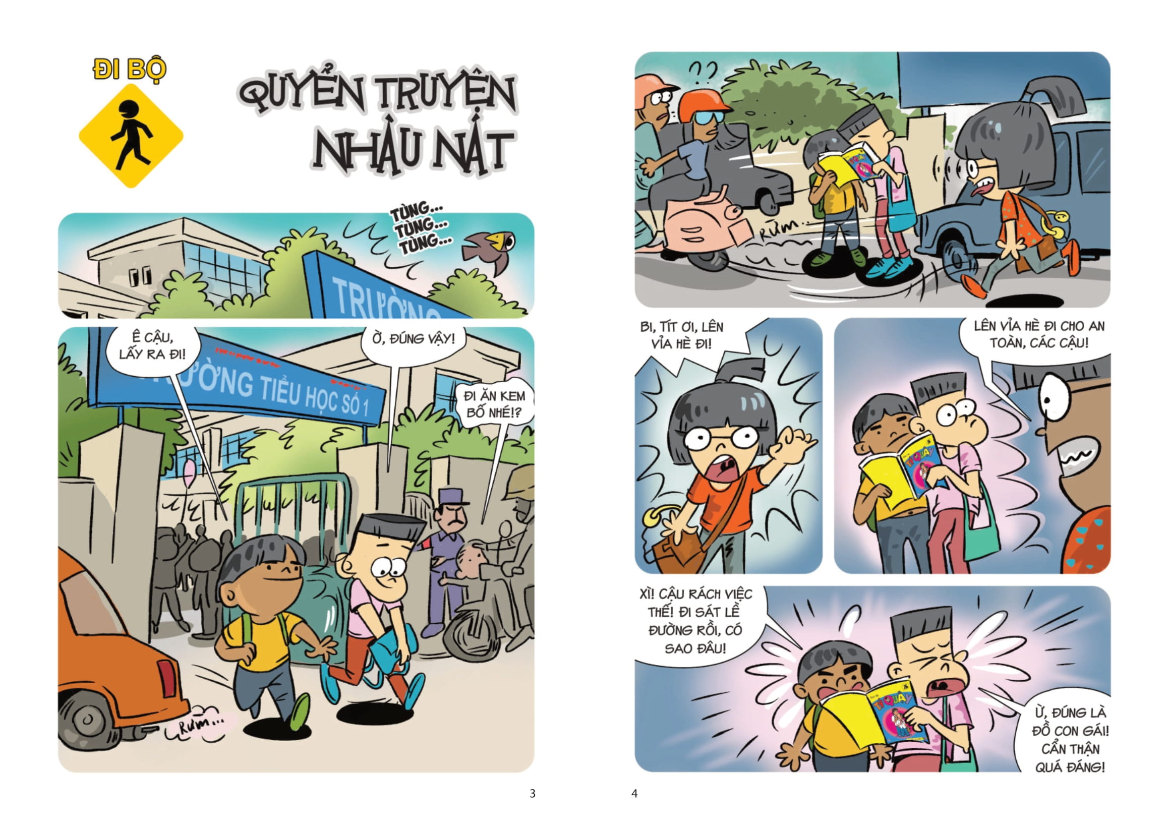 comic kĩ năng sống - dành cho trẻ tiểu học - giao thông an toàn