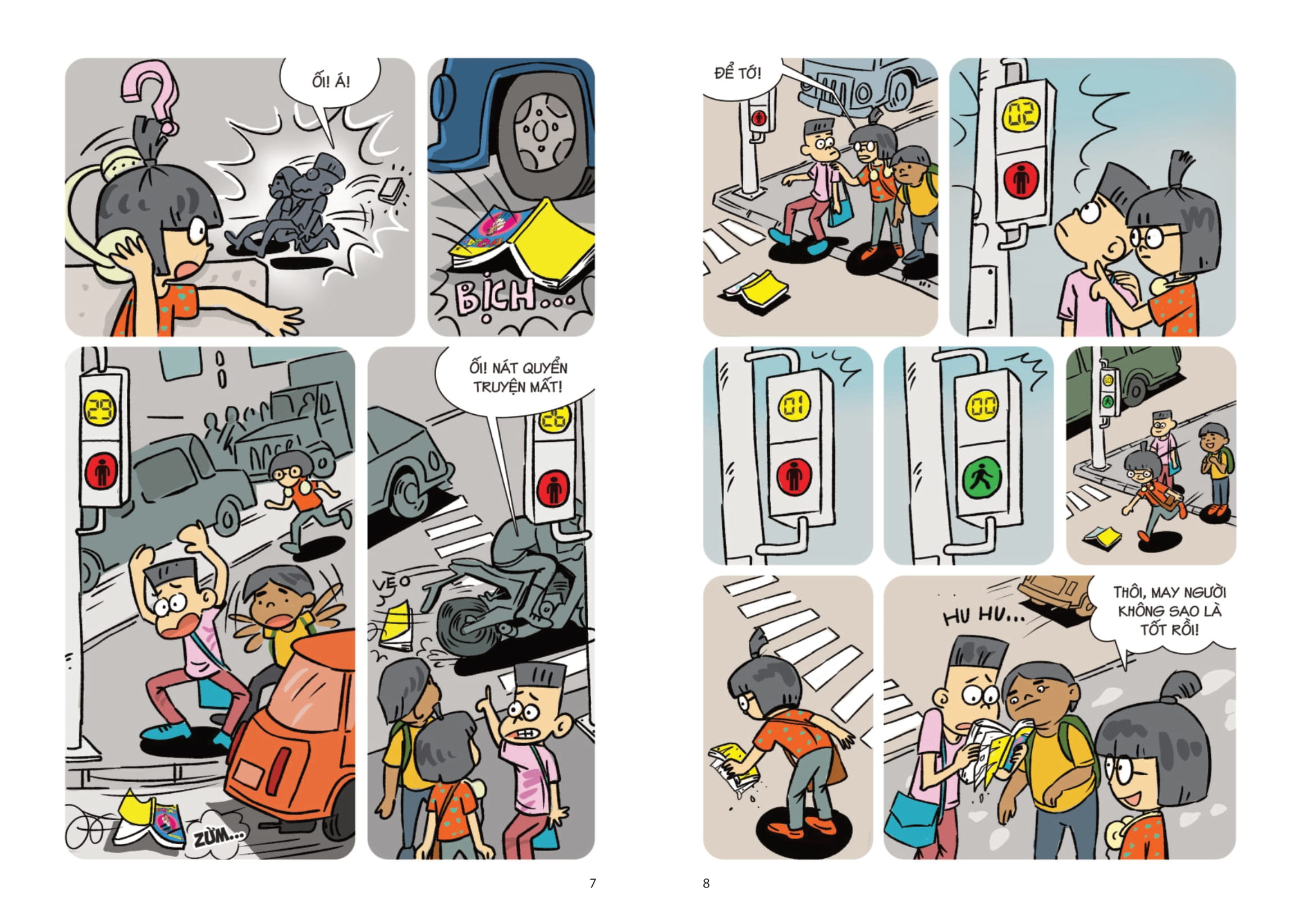 comic kĩ năng sống - dành cho trẻ tiểu học - giao thông an toàn
