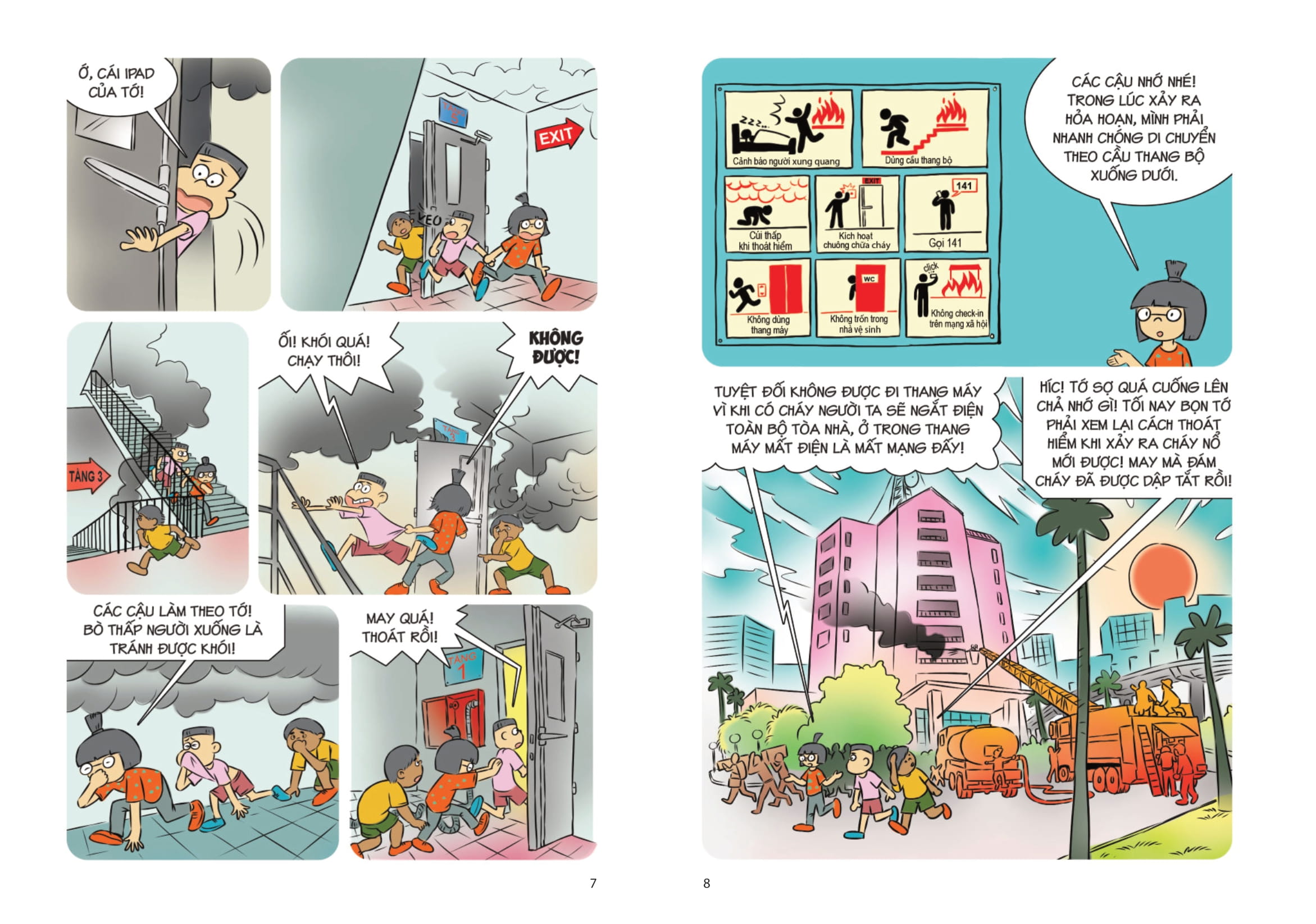 Comic Ki Nang Song - Danh Cho Tre Tieu Hoc - Thoat Hiem An Toan