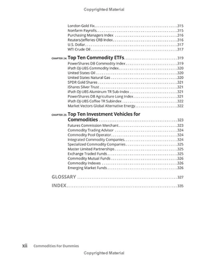 commodities for dummies 3rd edition