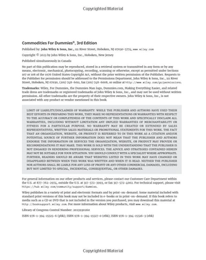 commodities for dummies 3rd edition