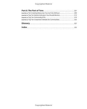 commodities for dummies 3rd edition