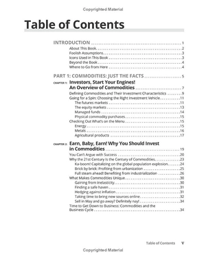 commodities for dummies 3rd edition