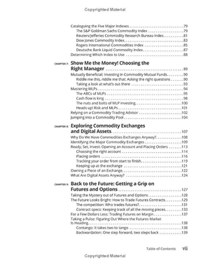 commodities for dummies 3rd edition