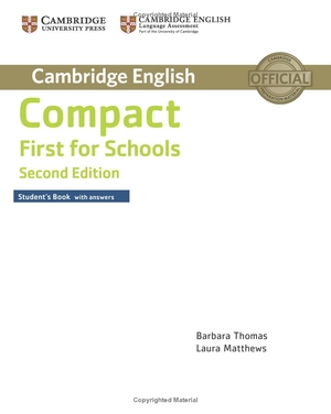 compact first for schools student's book with answers with cd-rom