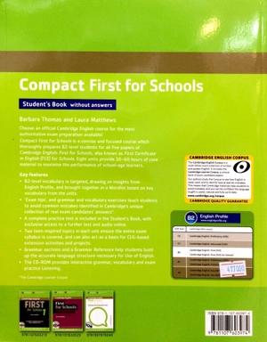 compact first for schools student's book without answers with cd-rom