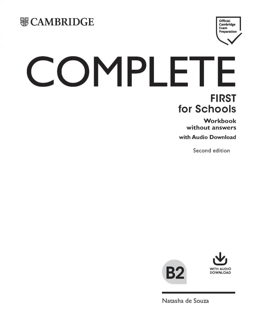 complete first for schools - workbook without answers with audio download (2nd edition)