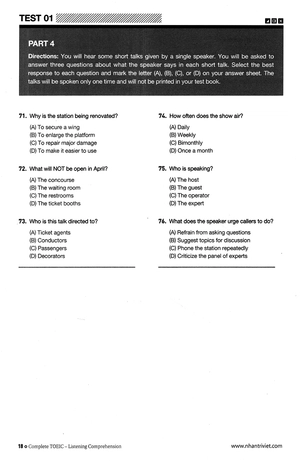 complete toeic listening comprehension (kèm mp3)