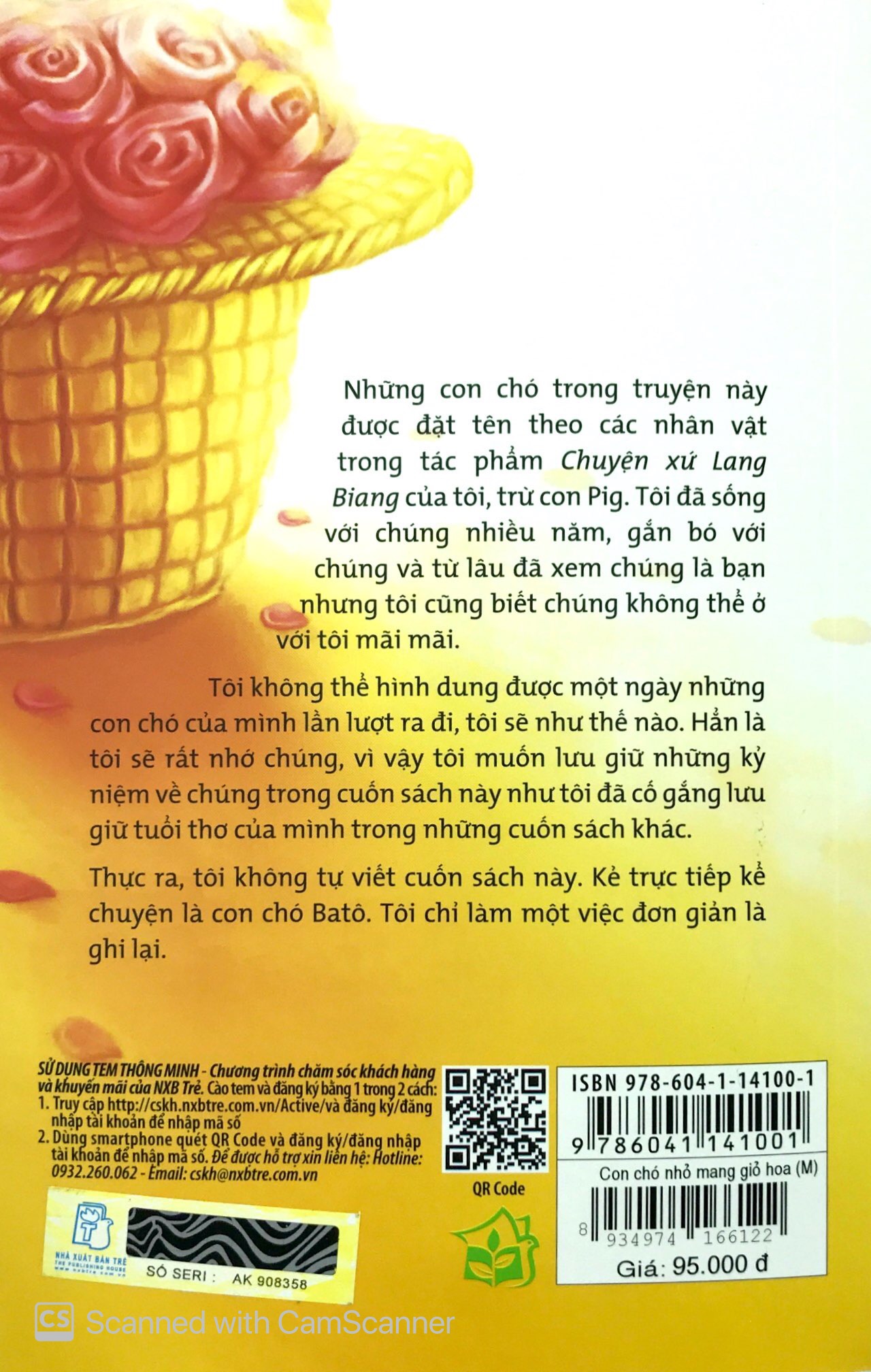 con chó nhỏ mang giỏ hoa hồng (tái bản 2020)