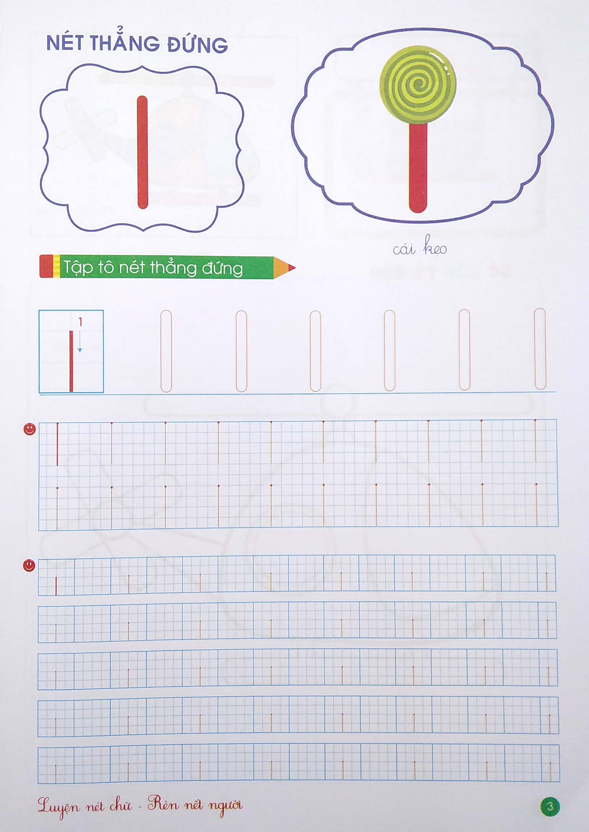 con chuẩn bị vào lớp 1 - bé tập tô các nét cơ bản