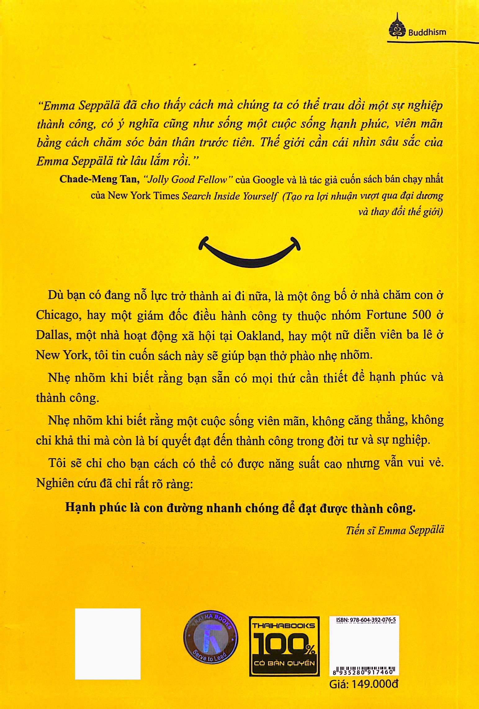 con đường đến hạnh phúc - cách áp dụng khoa học về hạnh phúc để đưa đến thành công