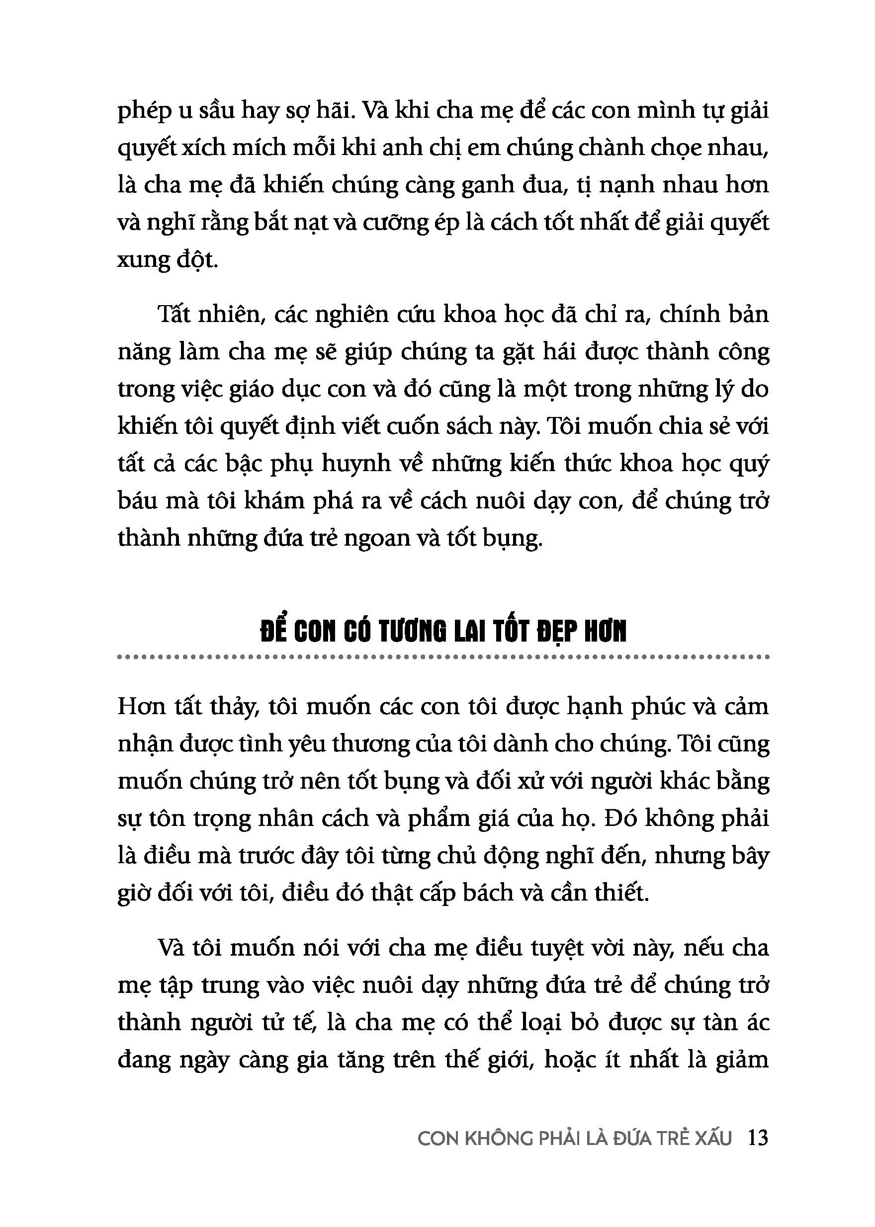 con không phải là đứa trẻ xấu