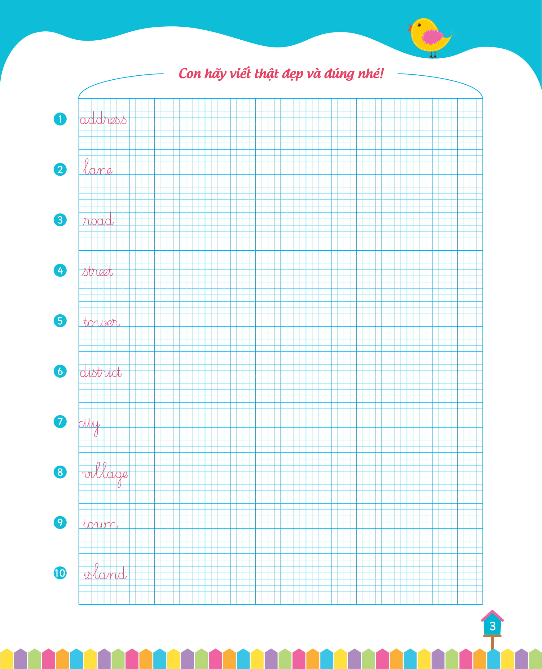 con luyện viết - con nhớ từ - từ vựng tiếng anh lớp 5