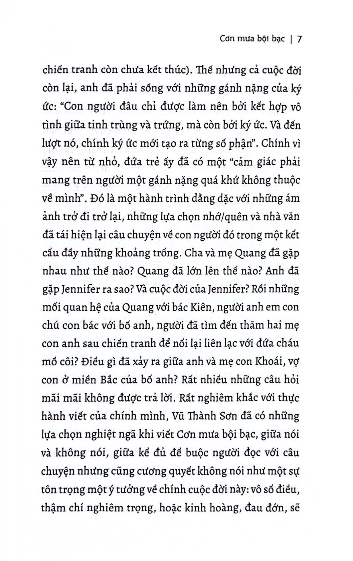 cơn mưa bội bạc