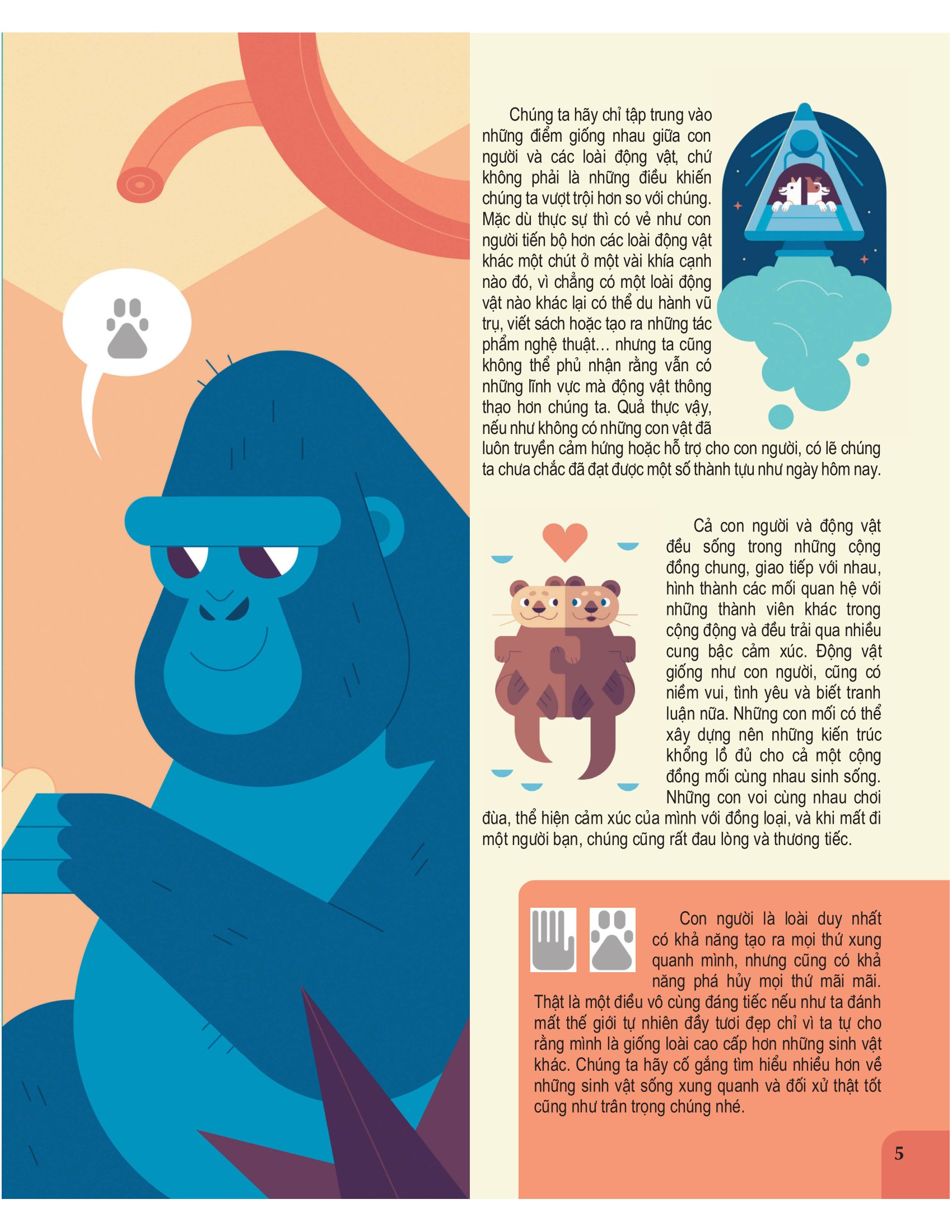 con người & động vật - những điểm tương đồng thú vị