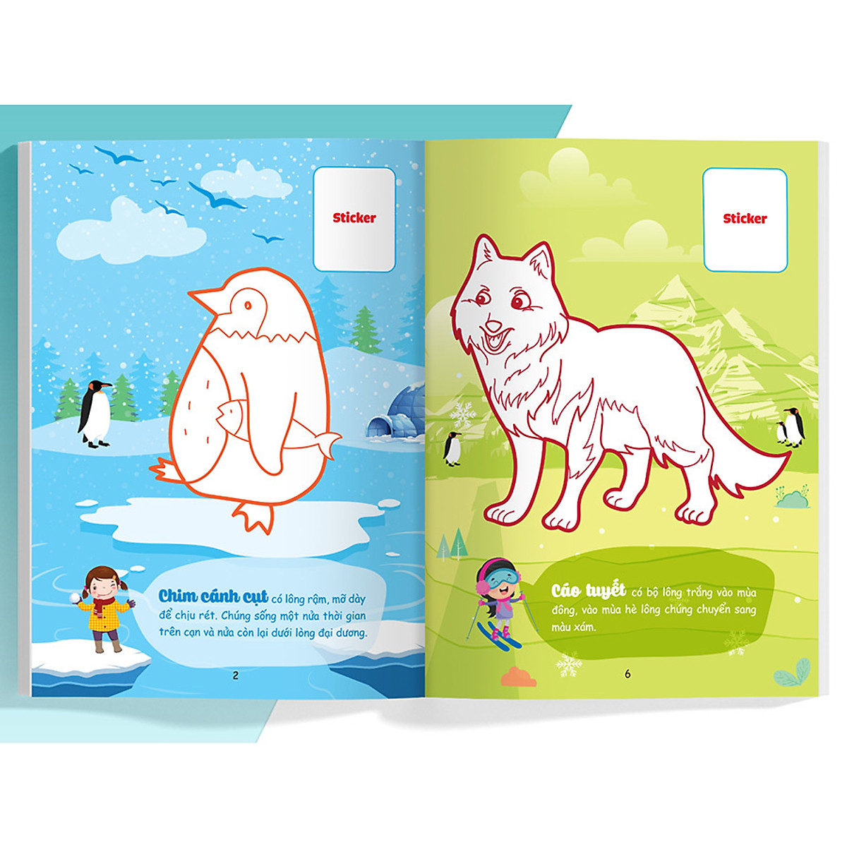 con tô màu - thám hiểm bắc cực