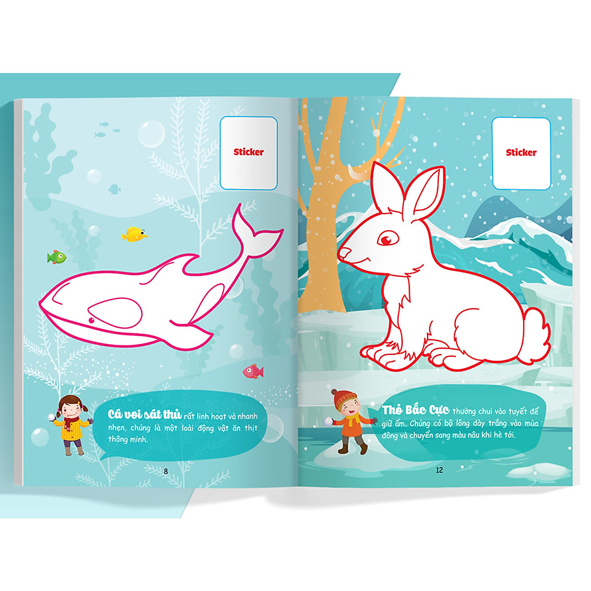 con tô màu - thám hiểm bắc cực