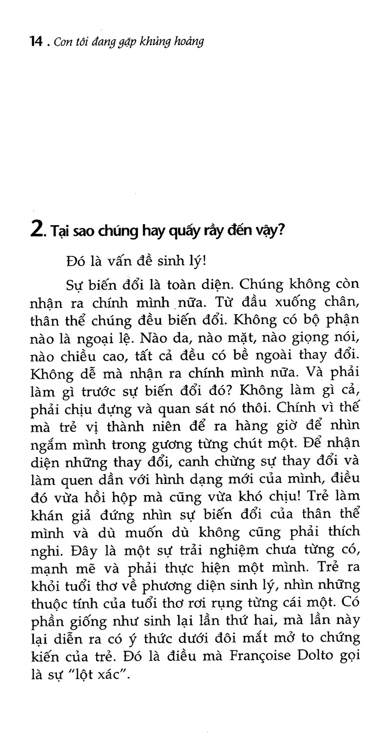 con tôi đang gặp khủng hoảng
