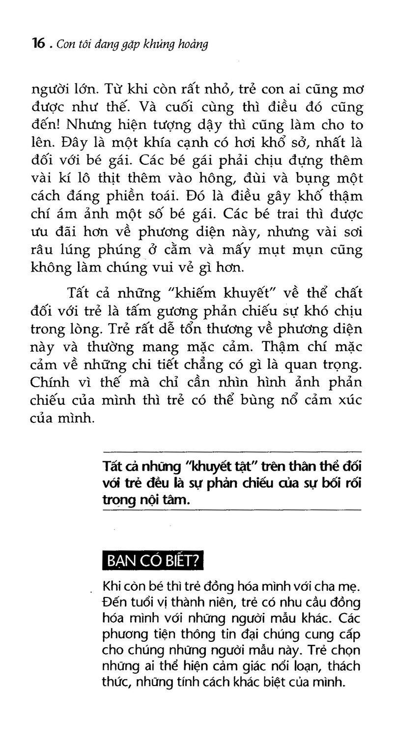 con tôi đang gặp khủng hoảng