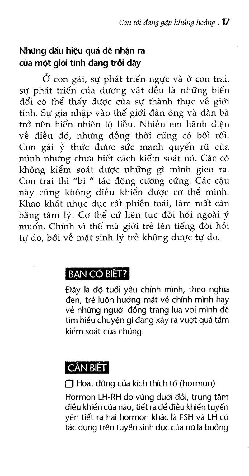 con tôi đang gặp khủng hoảng