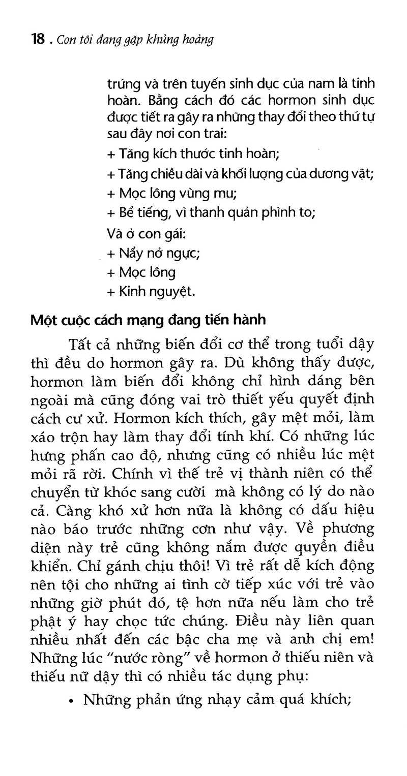 con tôi đang gặp khủng hoảng