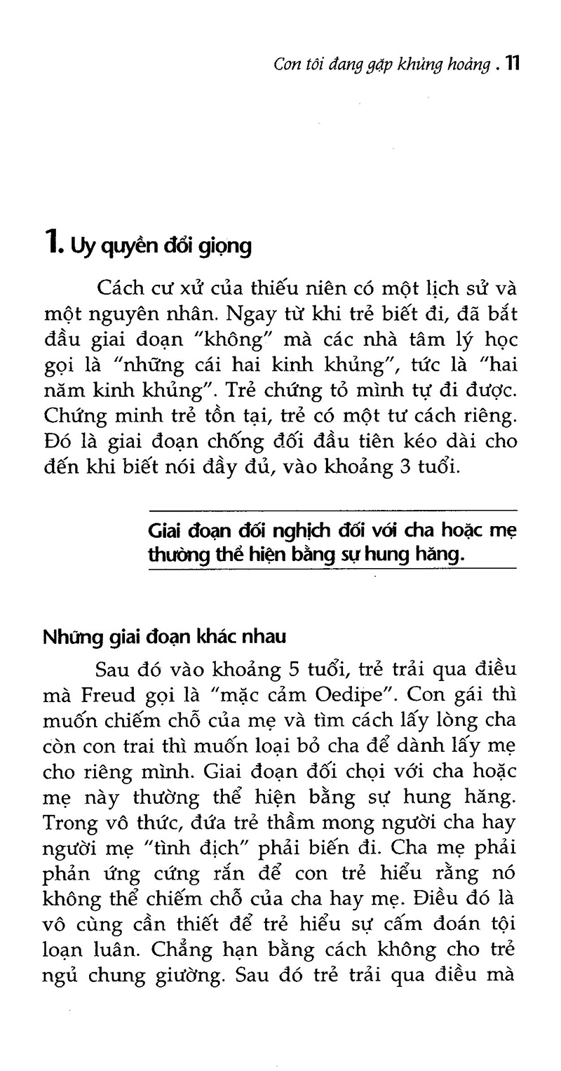 con tôi đang gặp khủng hoảng