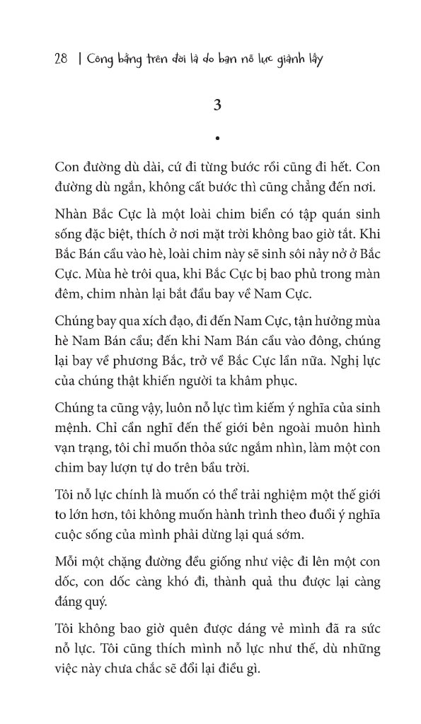 công bằng trên đời là do bạn nỗ lực giành lấy
