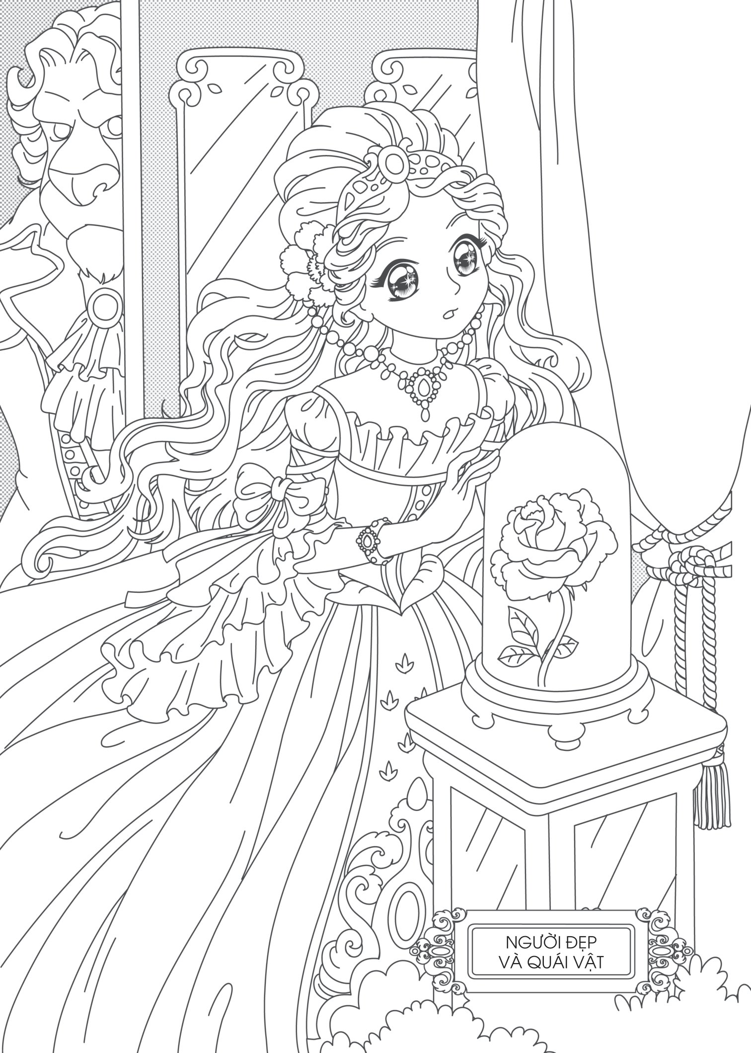 công chúa cổ tích_tô màu công chúa