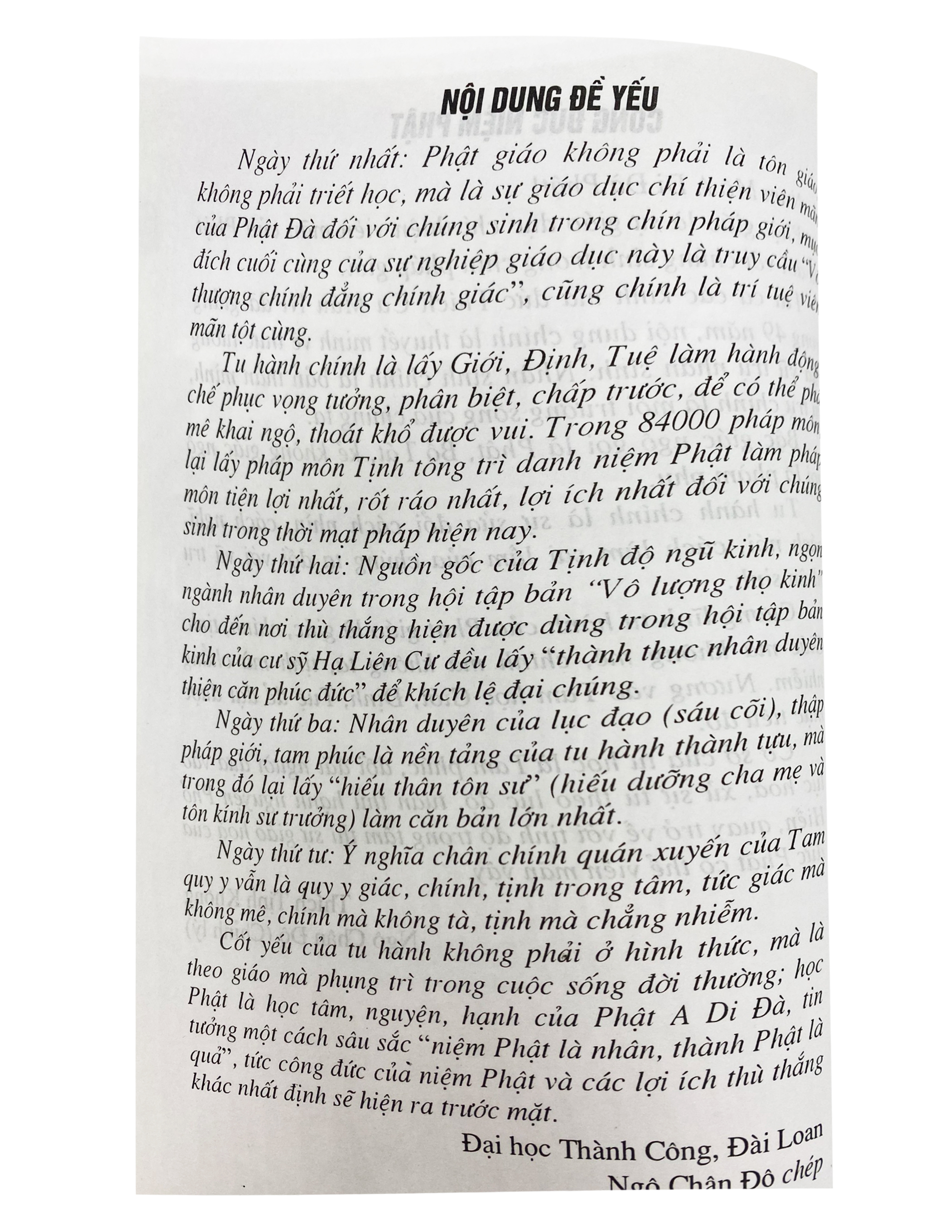 công đức niệm phật